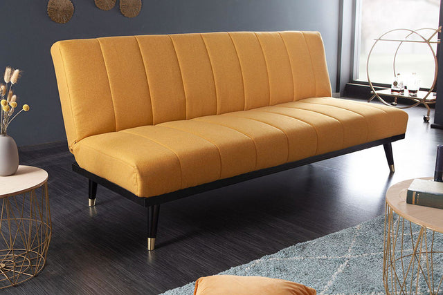 SOFA PETIT ROZKŁADANA ŻÓŁTA / 40835 / INVICTA INTERIOR