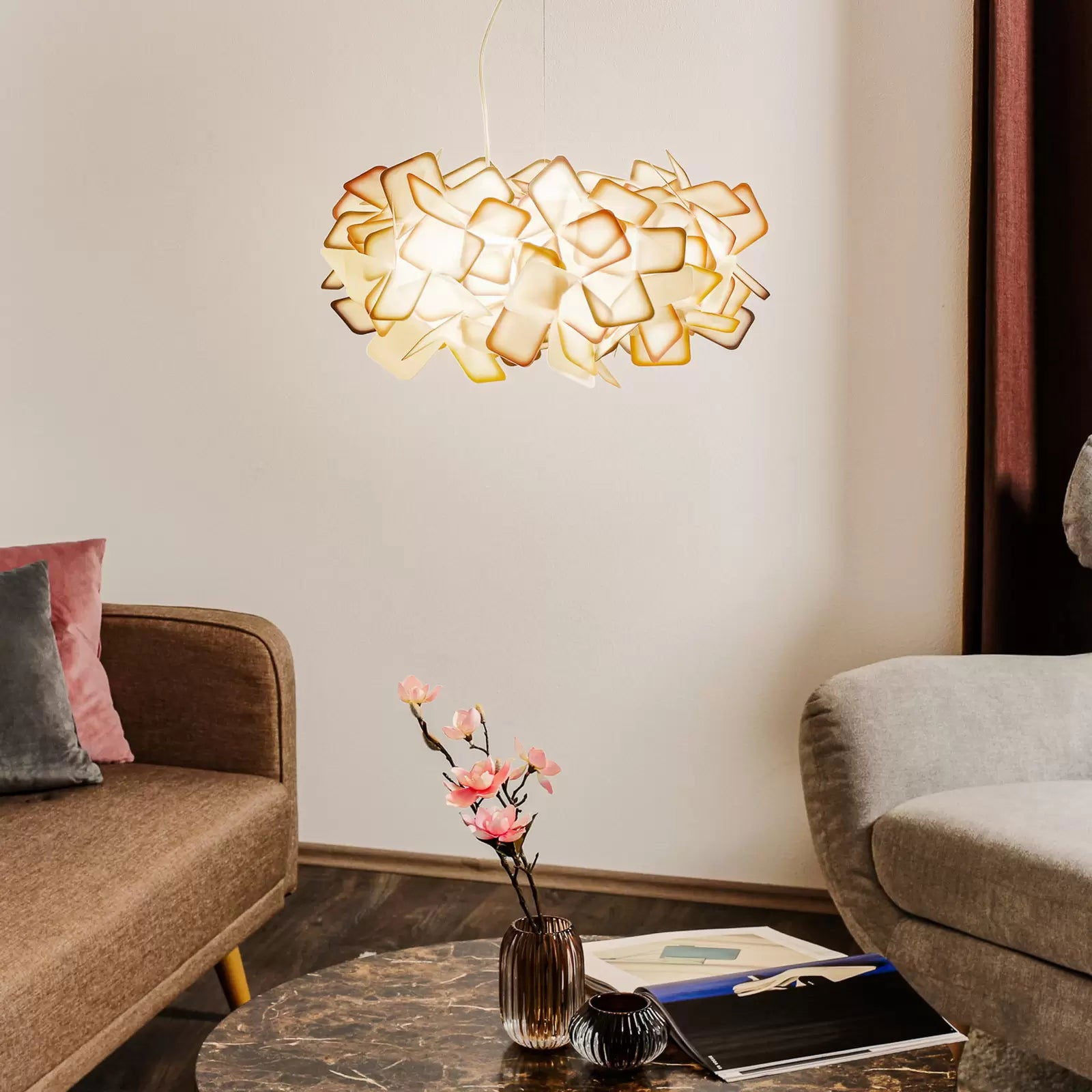 Slamp Clizia - designerska lampa wisząca pomarańcz