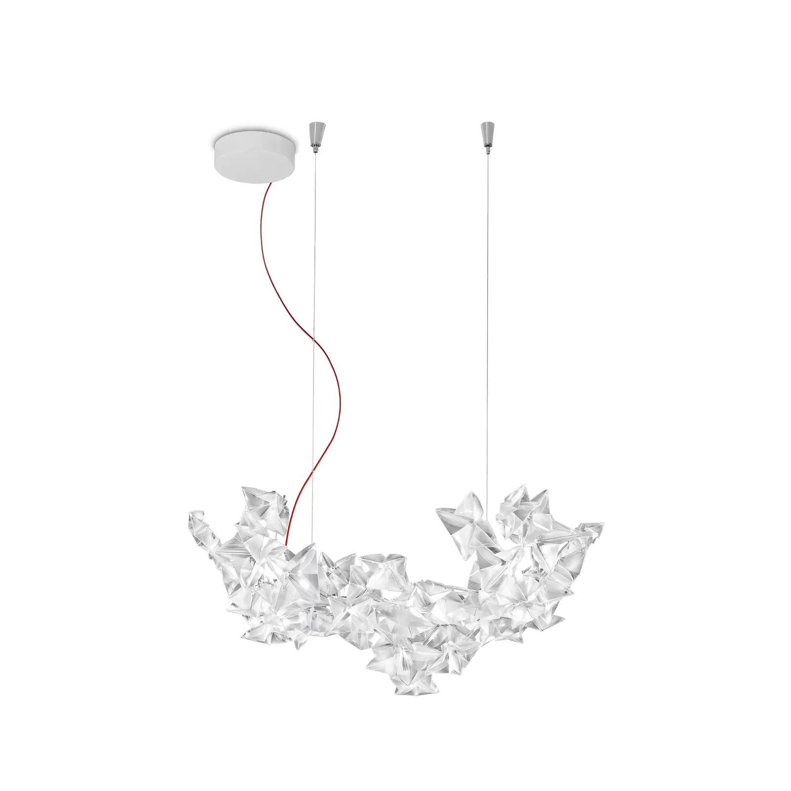 Slamp Hanami Suspension żyrandol, czerwony kabel