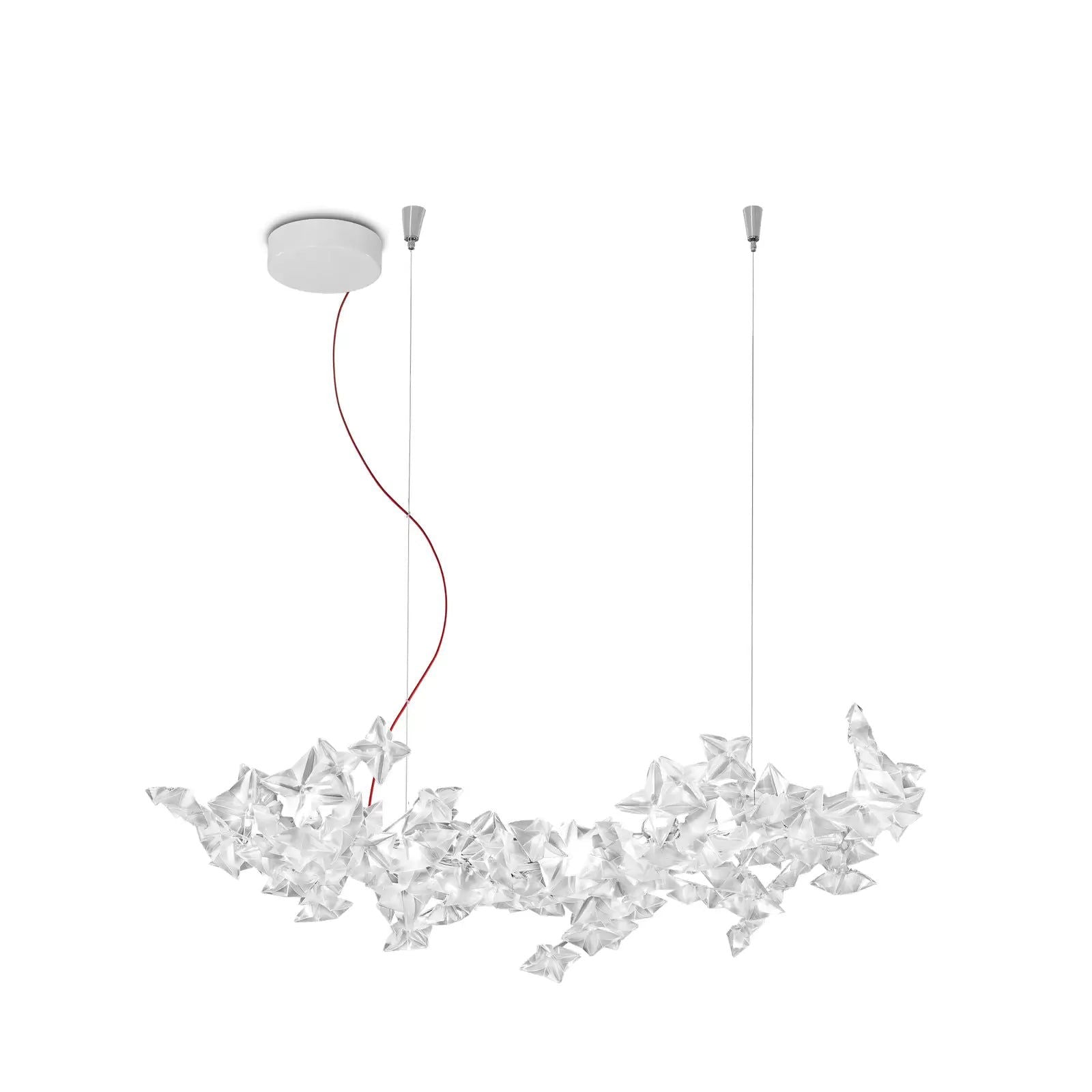 Slamp Hanami Suspension żyrandol, czerwony kabel