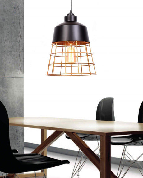 LAMPA WISZĄCA INDUSTRIALNA LOFT CZARNA BAGSY