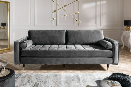 SOFA COZY VELVET szara / 39846 / INVICTA INTERIOR