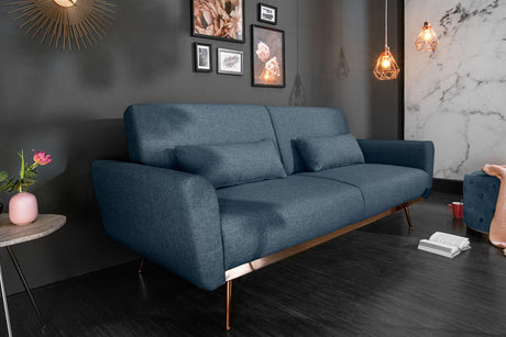 Bellezza sofa rozkładana 208 cm niebieska / 40025 / INVICTA INTERIOR