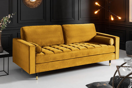 SOFA COZY VELVET ŻÓŁTA / 41072 / INVICTA INTERIOR