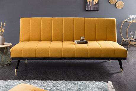 SOFA PETIT ROZKŁADANA ŻÓŁTA / 40835 / INVICTA INTERIOR