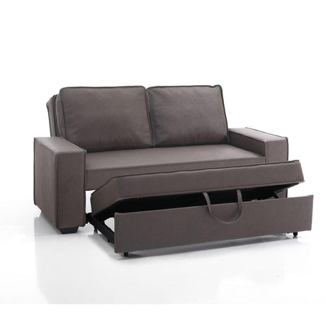 WŁOSKA SOFA LETTO BRĄZOWA ROZKŁADANA / 4115 / INVICTA INTERIOR