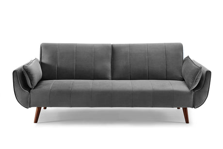 Sofa Divani szary aksamit / 40087 / INVICTA INTERIOR