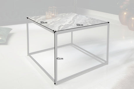 STOLIK KAWOWY ELEMENTS MARMUR SZARY / 40113  / INVICTA INTERIOR