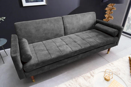 SOFA ROZKŁADANA COUTURE SZARA / 42395 / INVICTA INTERIOR